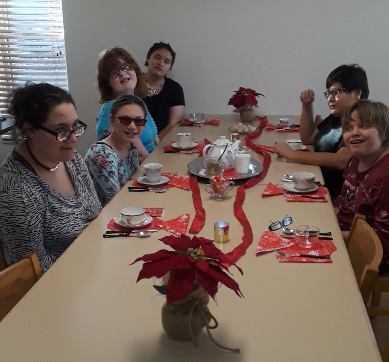 people sitting at a table